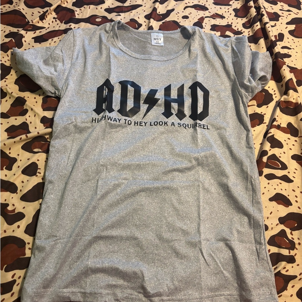 Gray Graphic  T-Shirt